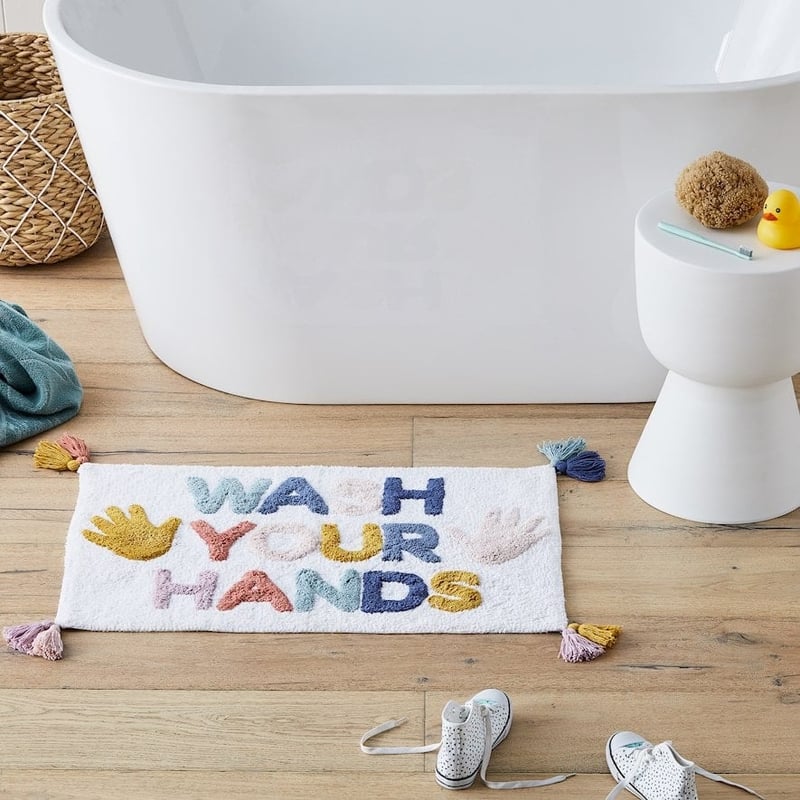 Wash Your Hands Multi Novelty Bath Mat