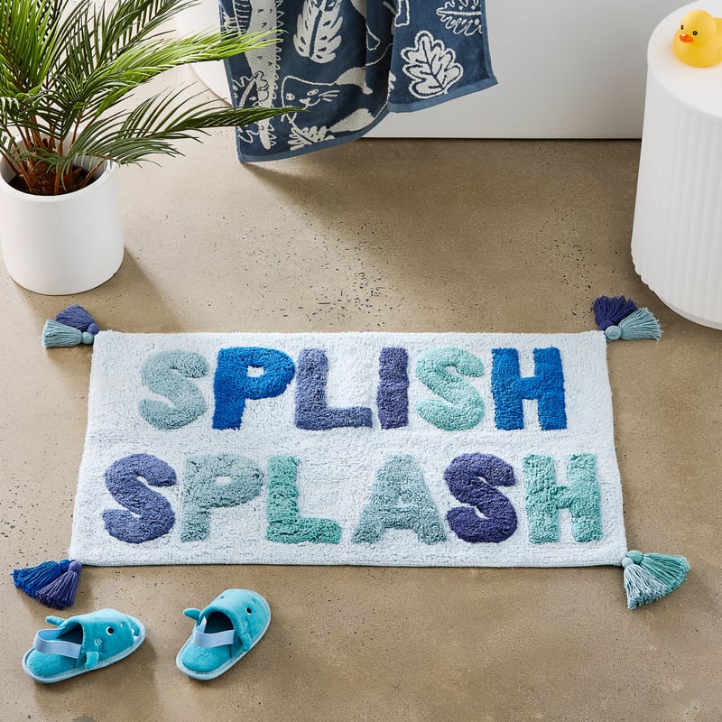 Novelty Splish Splash Blues Bath Mat
