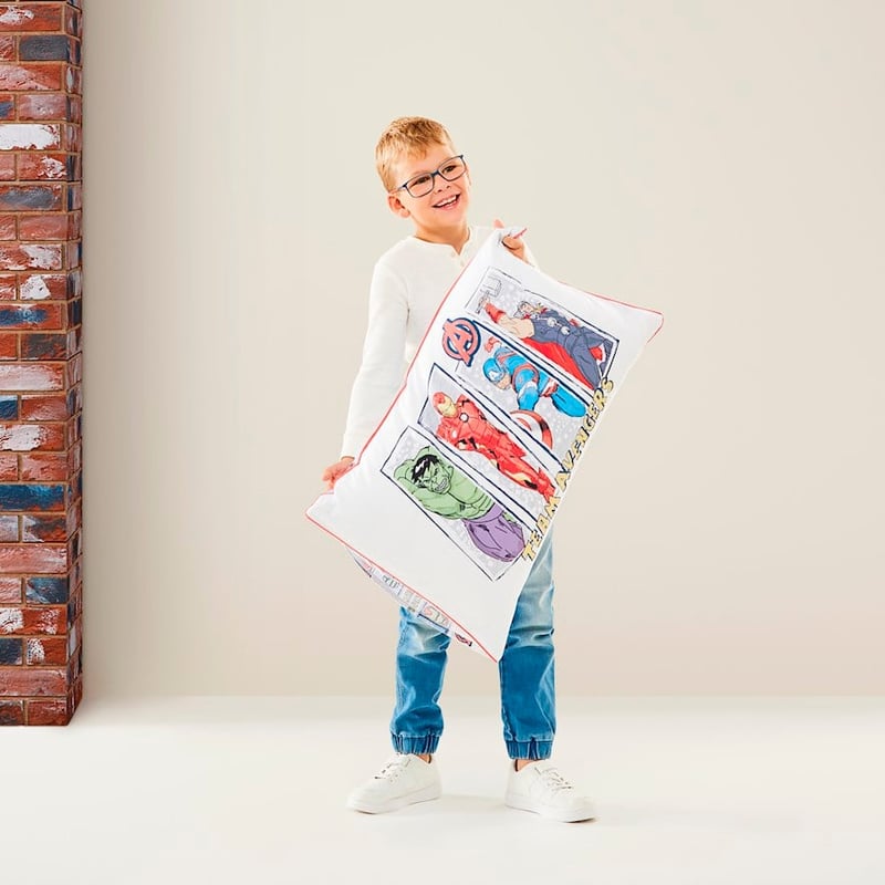 Marvel Avengers White Text Pillowcase