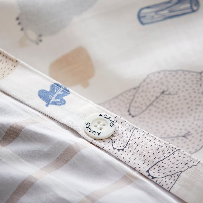 Bear Cub Natural Quilt Cover Set