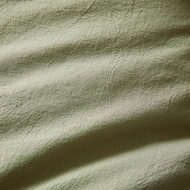 Stonewashed Cotton Forest Green Quilt Cover Set