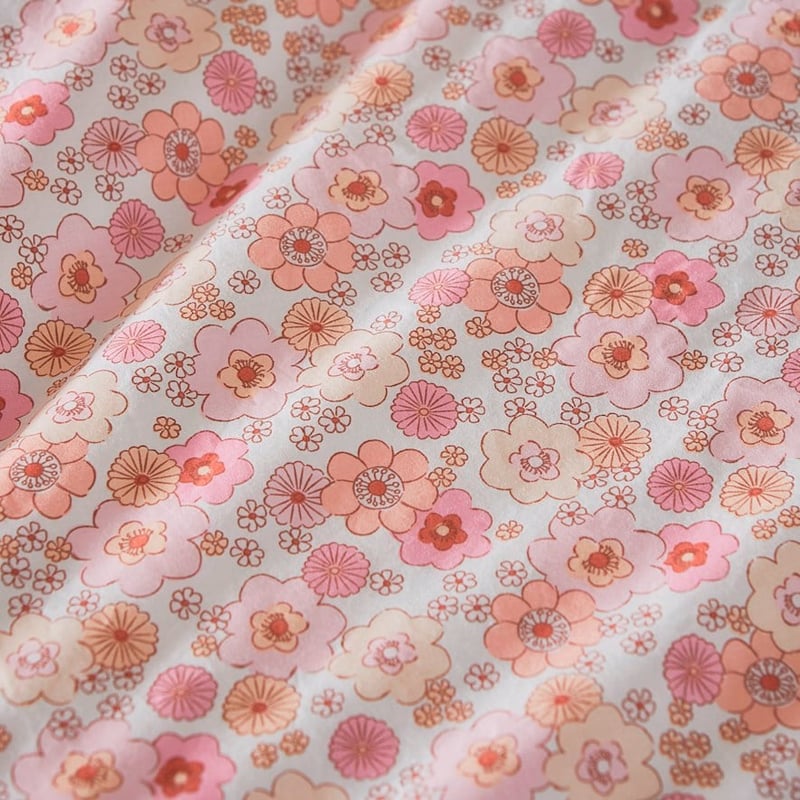 Daisy Dusty Pink Quilted Velvet Quilt Cover Set