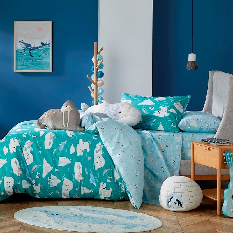Arctic Friends Sea Green Quilt Cover Set