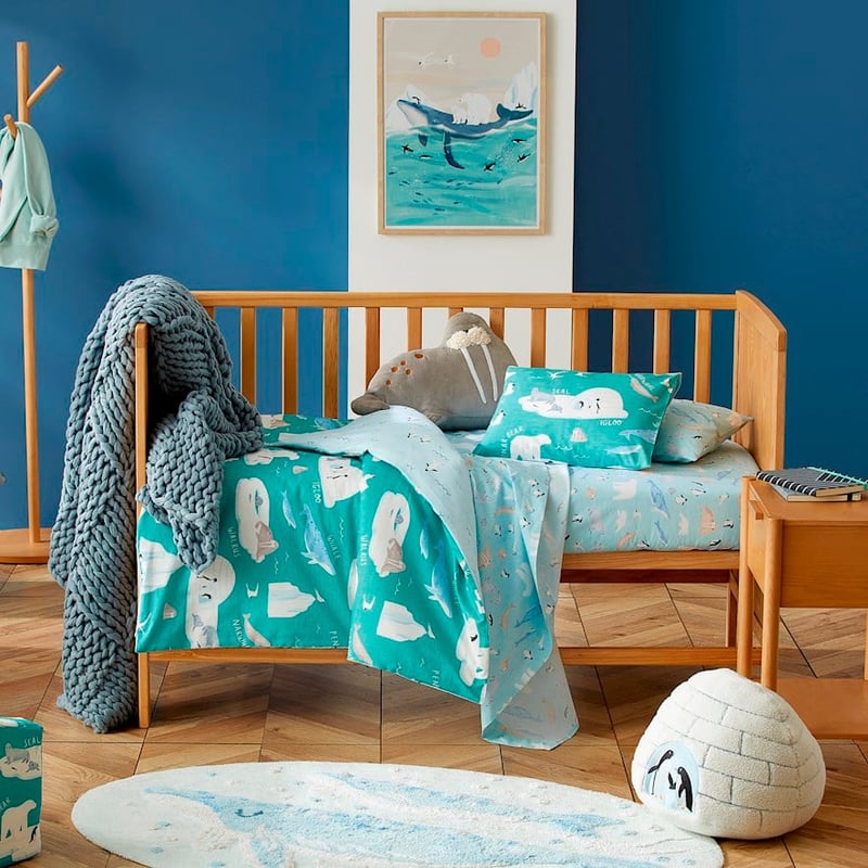 Arctic Friends Sea Green Quilt Cover Set