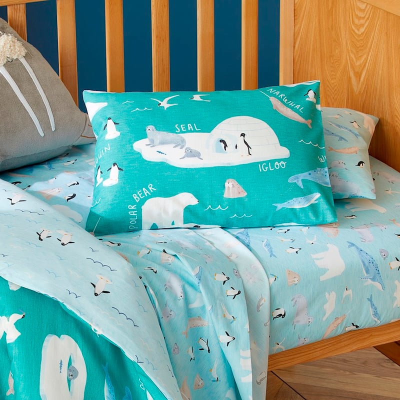 Arctic Friends Sea Green Quilt Cover Set