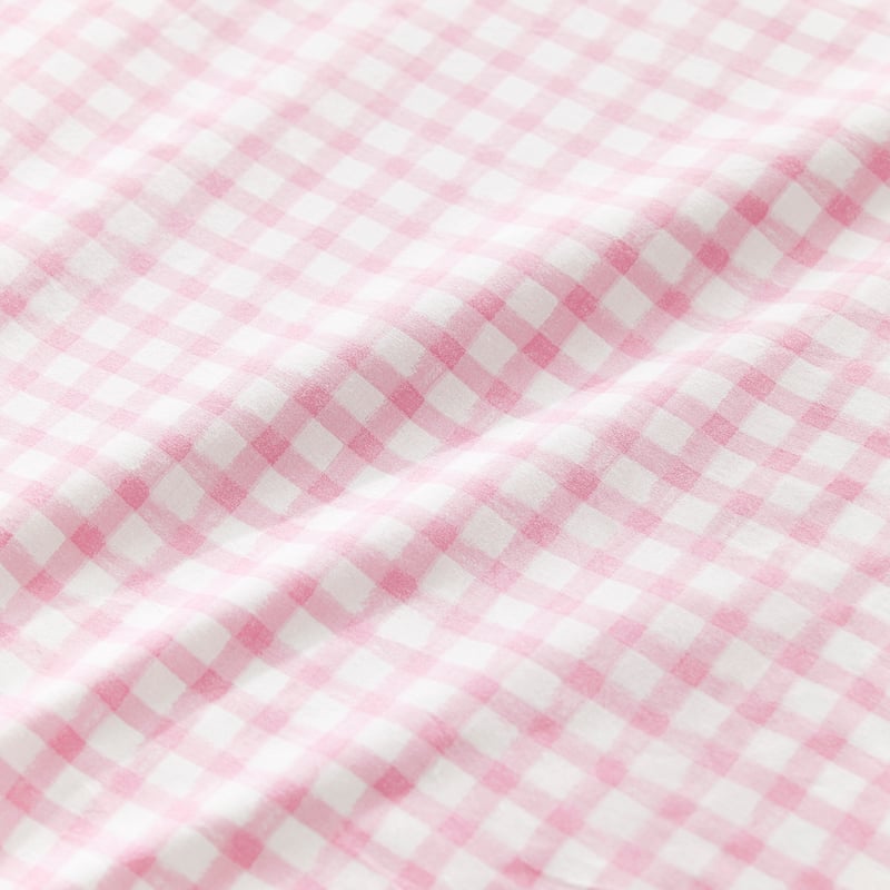 Yarn Dyed Bubblegum Pink Gingham Quilt Cover Set