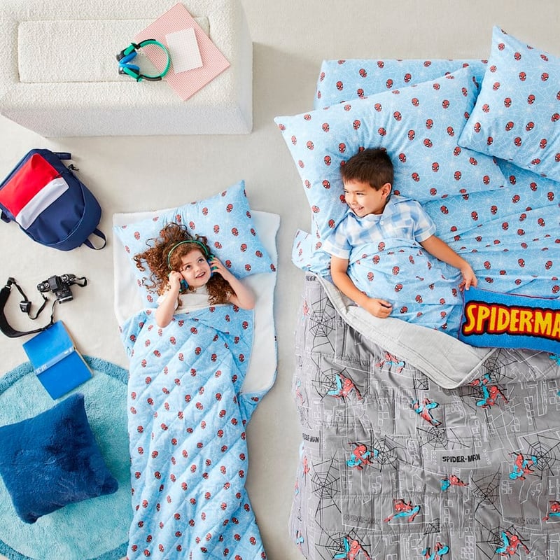 Spider-Man Grey Chambray Coverlet