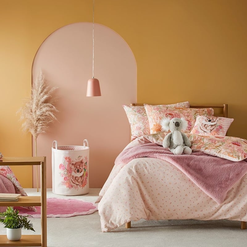 Pretty Flora Blush Quilt Cover Set