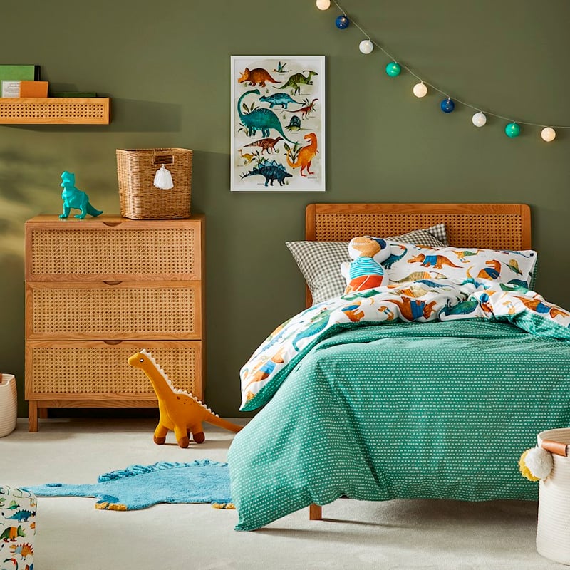 Dressed Up Dino White Quilt Cover Set