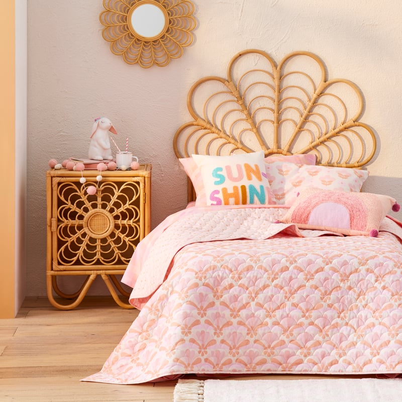Flower Pop Cotton Coverlet