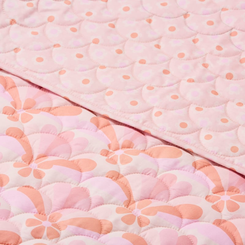 Flower Pop Cotton Coverlet