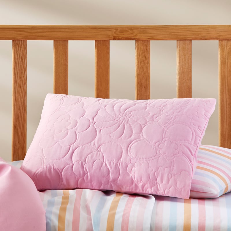 Adele Floral Mauve Quilted Cot Quilt Cover Set