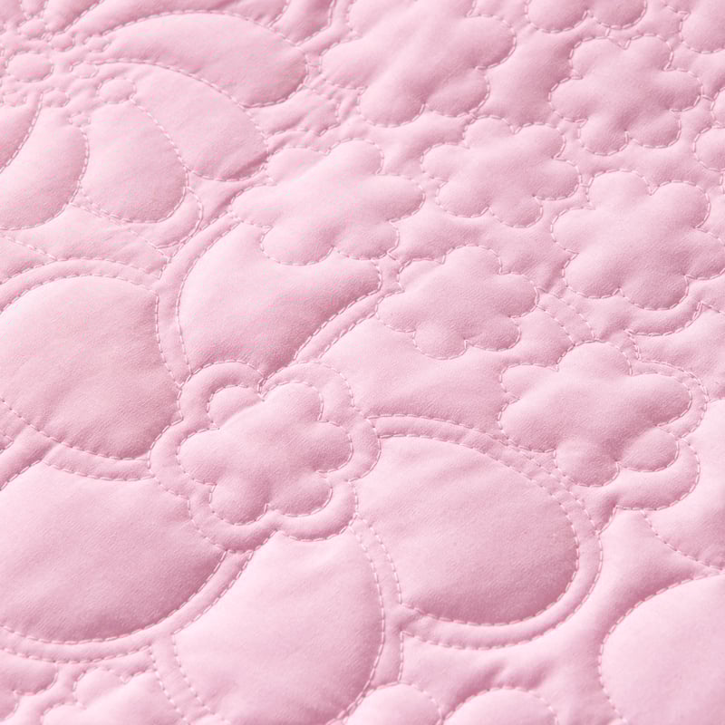 Adele Floral Mauve Quilted Cot Quilt Cover Set