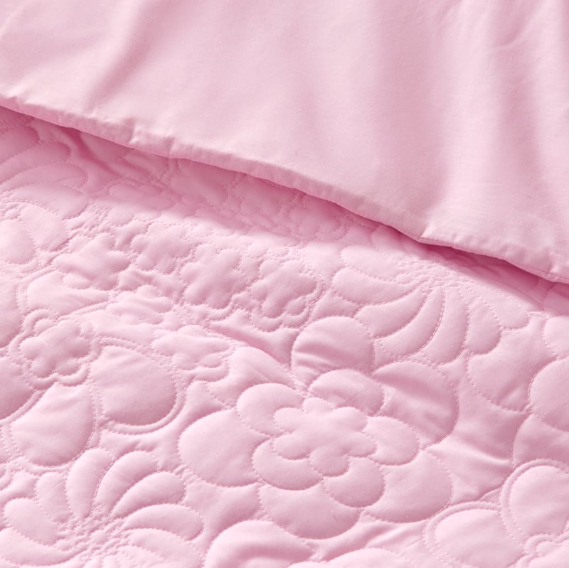 Adele Floral Mauve Quilted Cot Quilt Cover Set
