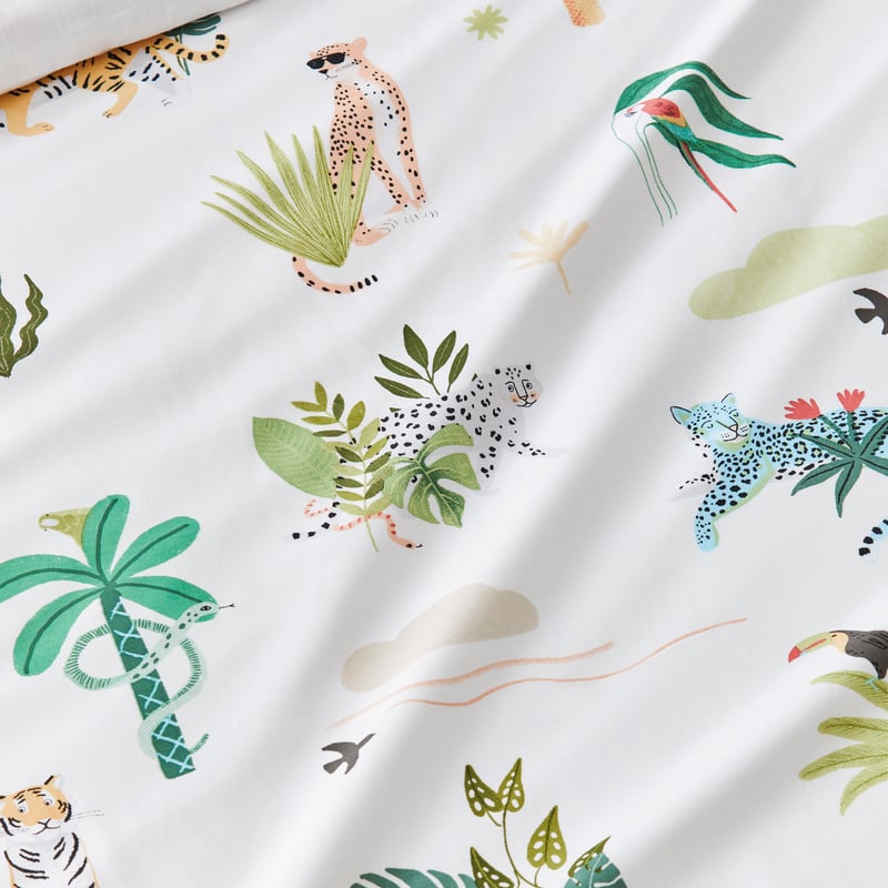 Animal Paradise Jungle Green Quilt Cover Set
