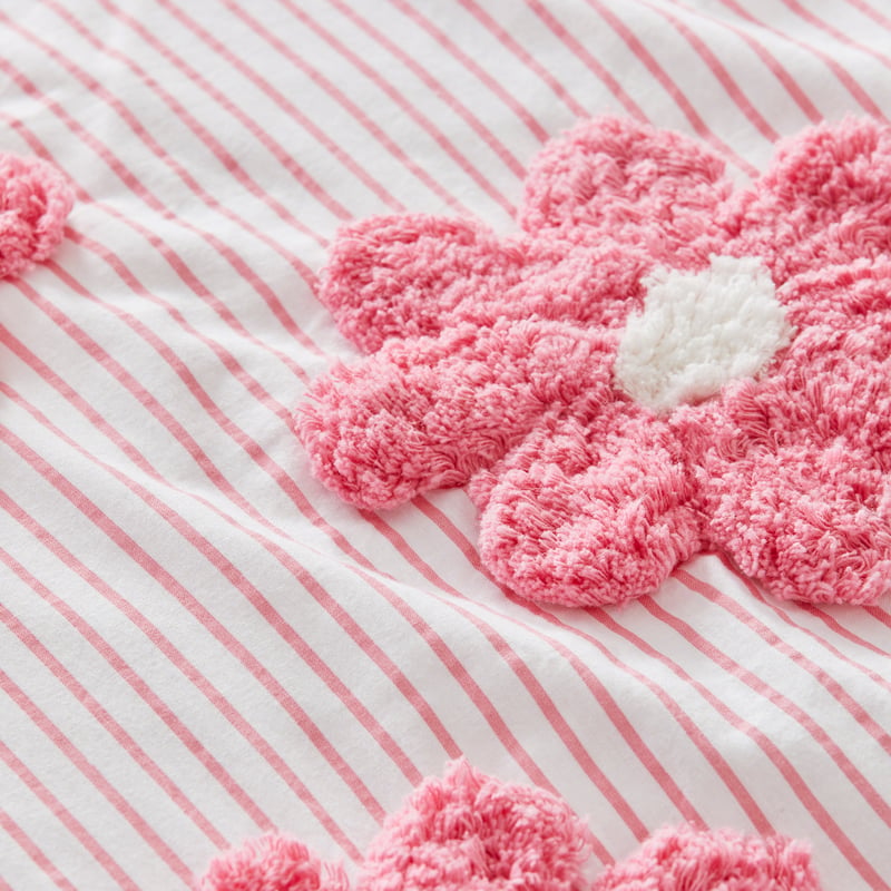 Blossom Tufted Powder Pink Quilt Cover Set
