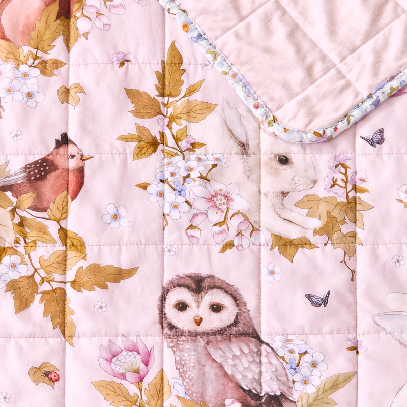  Fleur Harris Pink Woodlands Coverlet