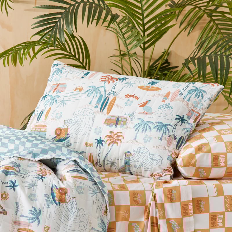 Summer Surf Ocean Quilt Cover Set