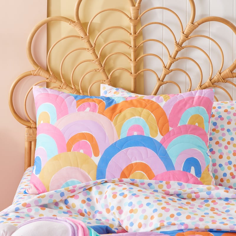 Rainbow Burst Multi Quilted Quilt Cover Set