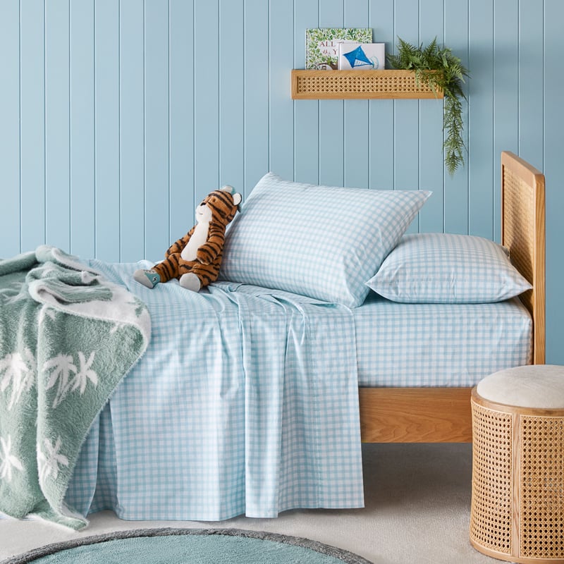 Gingham Sky Sheet Set