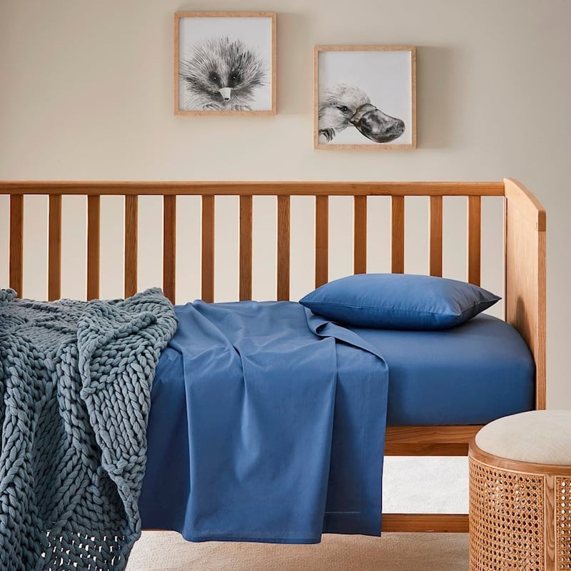 Dreamy Cotton Midnight Blue Sheet Set