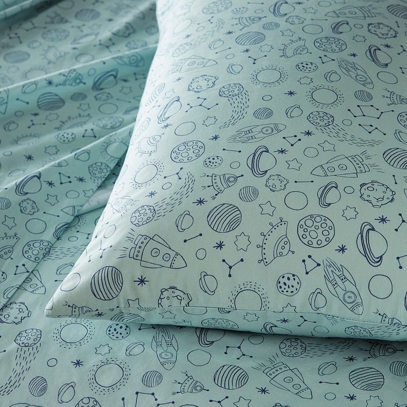 Space Adventures Soft Sage Sheet Set