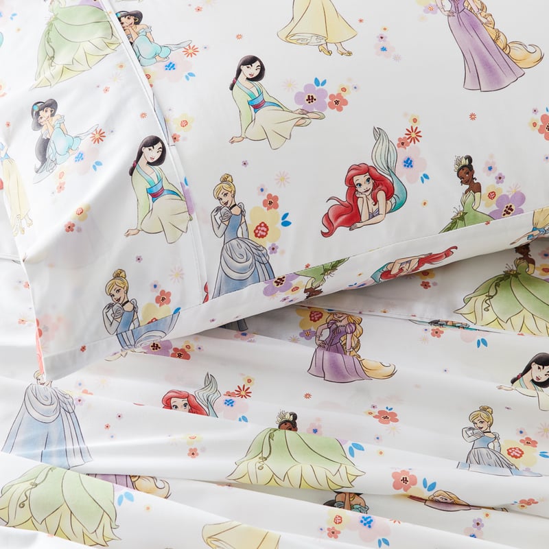 Disney Flower Princess White Cot Sheet Set