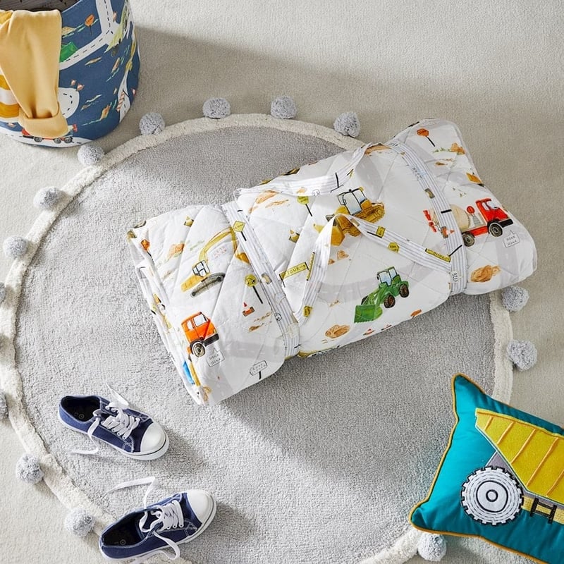 Truck Town White Co-ordinating Sleeping Bag