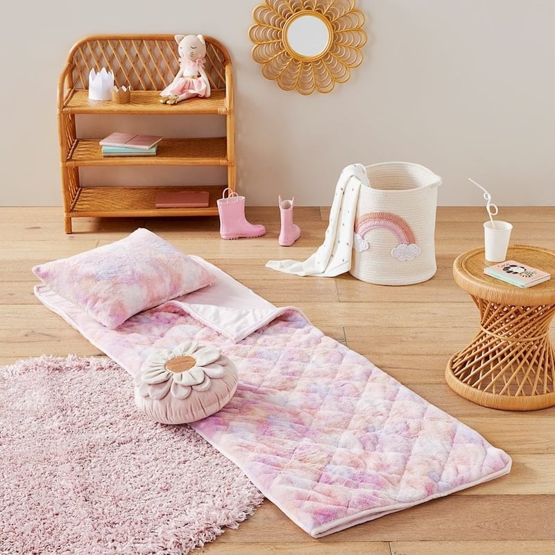 Tie-Dye Multi Faux Fur Sleeping Bag 