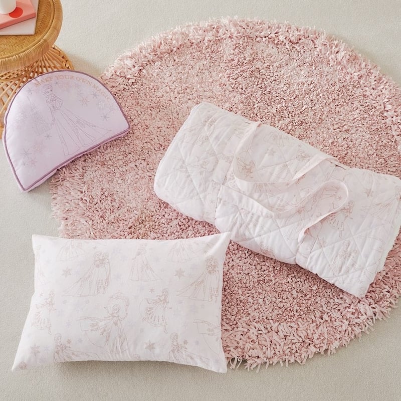 Disney Frozen Pink Flannelette Sherpa Sleeping Bag 
