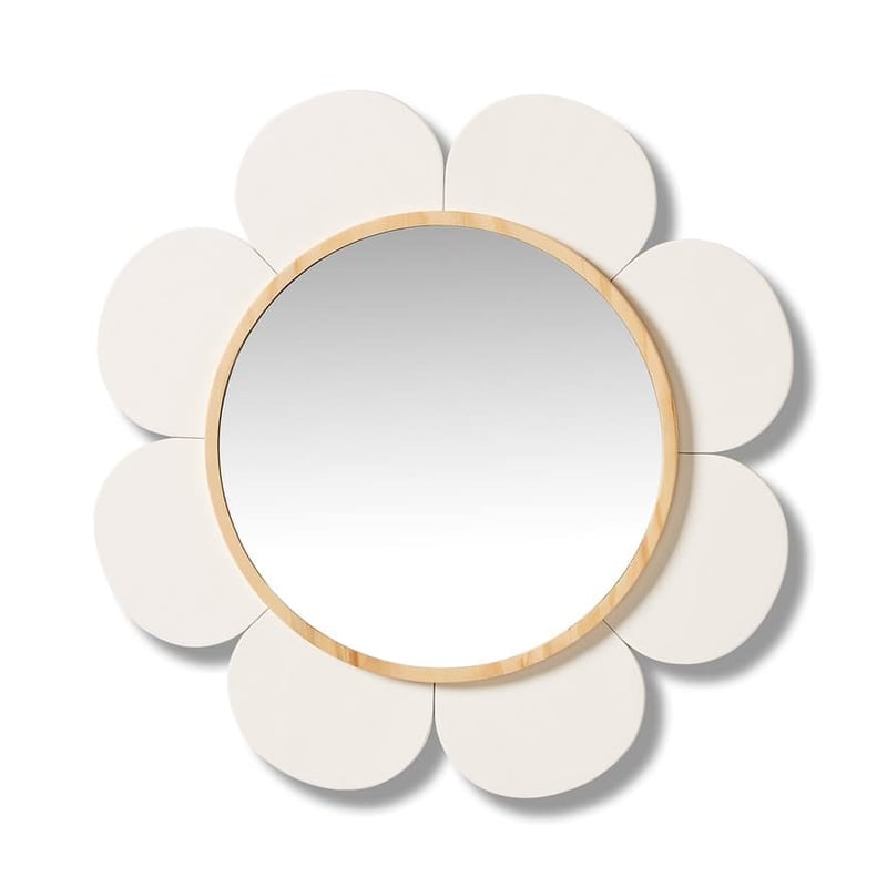 Designer White Daisy Mirror