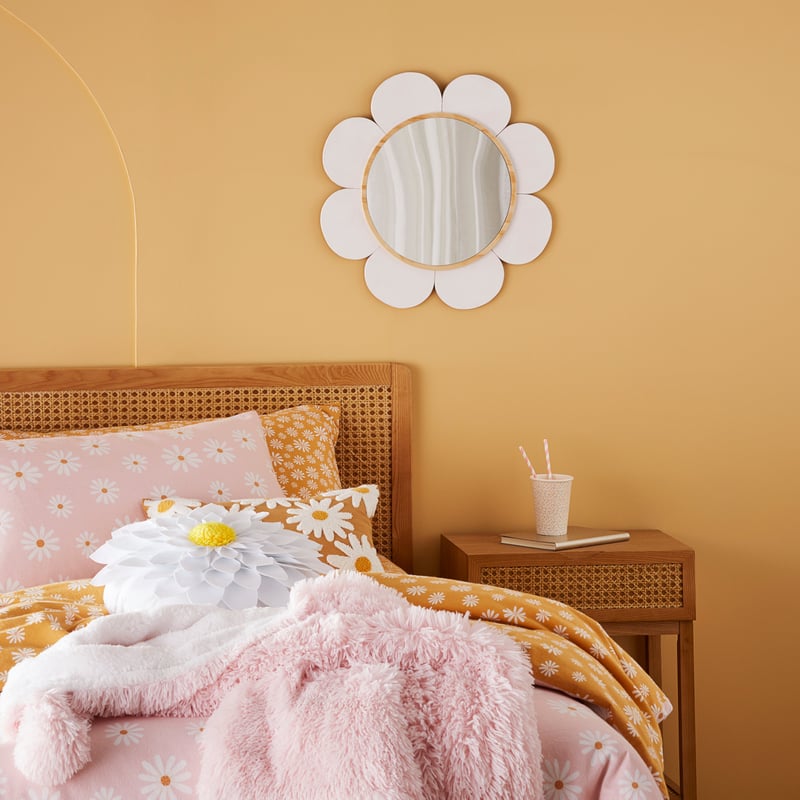 Designer White Daisy Mirror