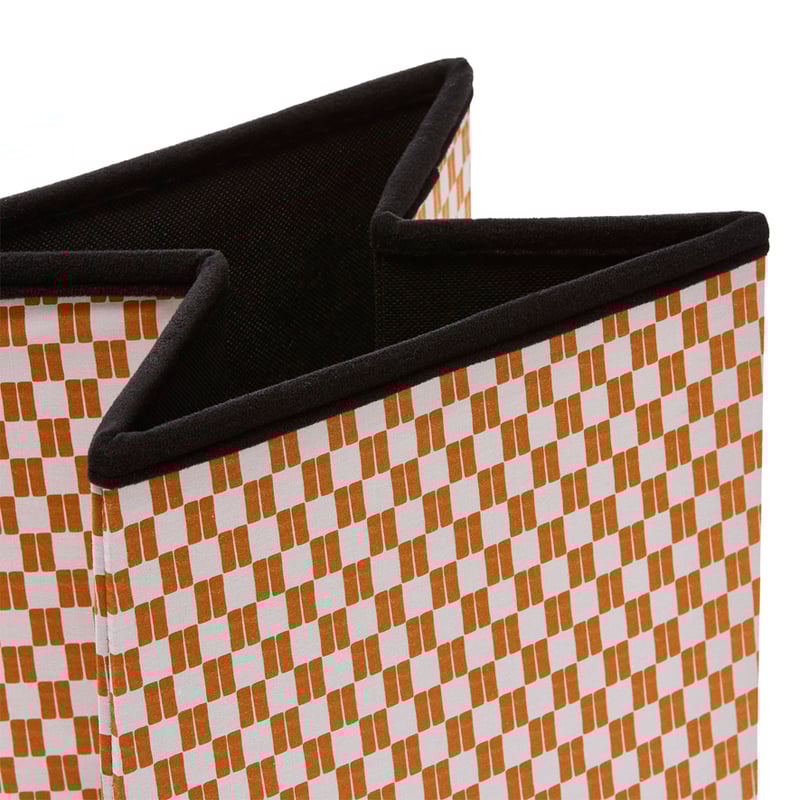 Caramel Check Printed Storage Box