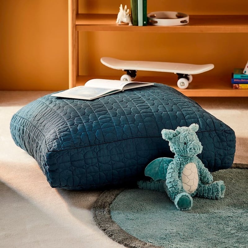 Vintage Washed Linen Old Navy Floor Cushion