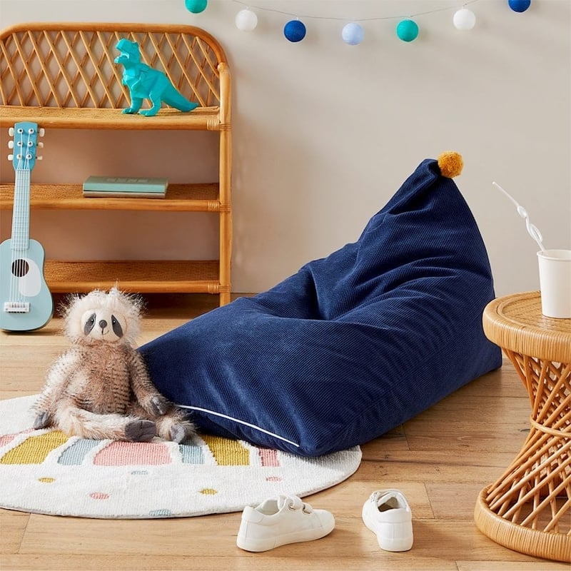 Blue Corduroy Bean Bag Cover