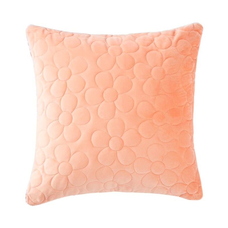 Daisy Dusty Pink Quilted Velvet Cushion