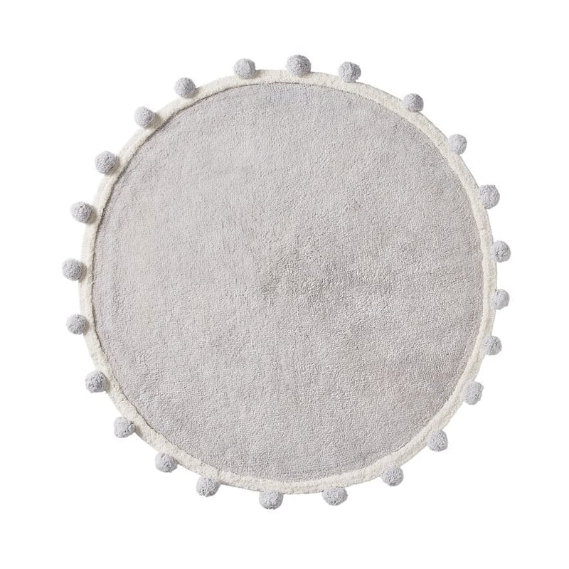 Grey & Natural Pom Pom Rug 