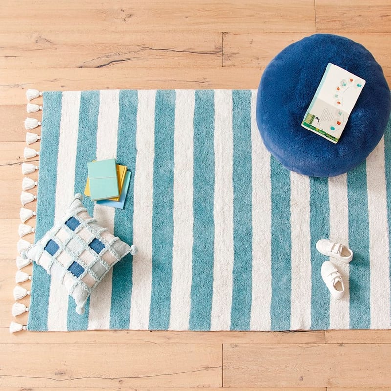 Kids Blue Stripe Rug