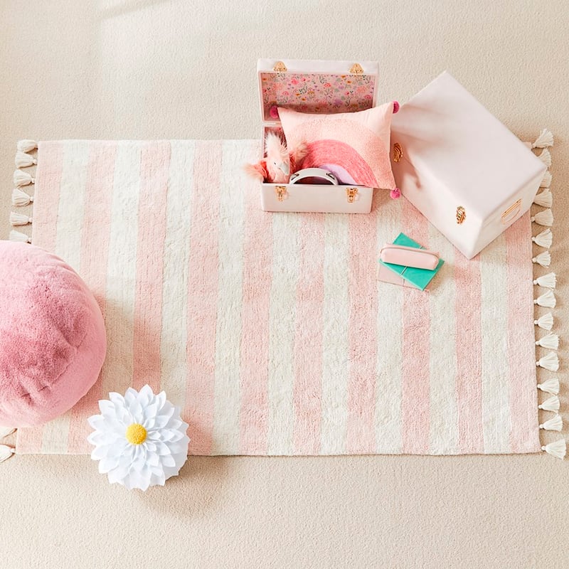 Kids Pink Stripe Rug