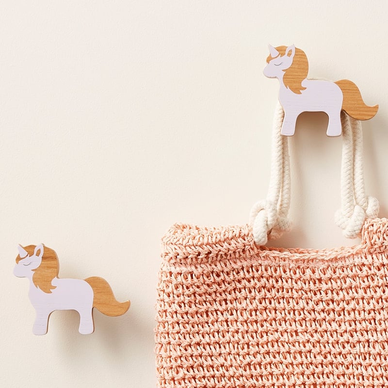 Unicorn Wall Hooks - Pack of 2