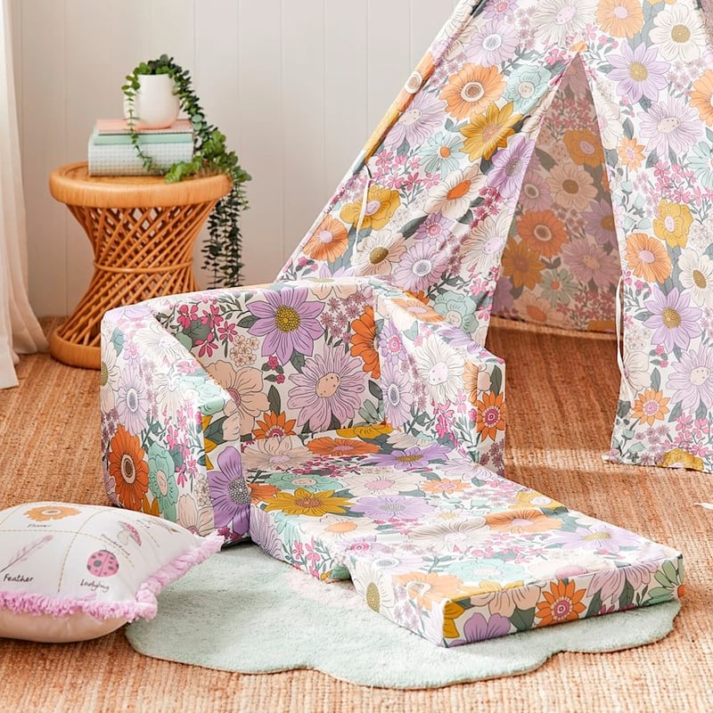 Farrah Floral Flip Out Sofa