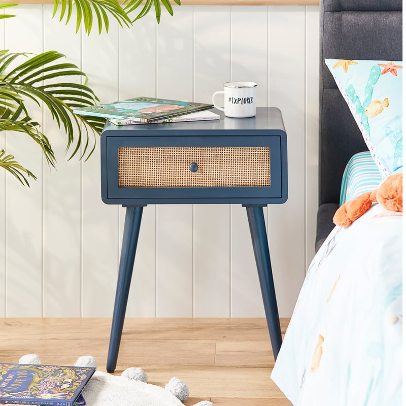 Junior Bedroom Blue Bedside Table