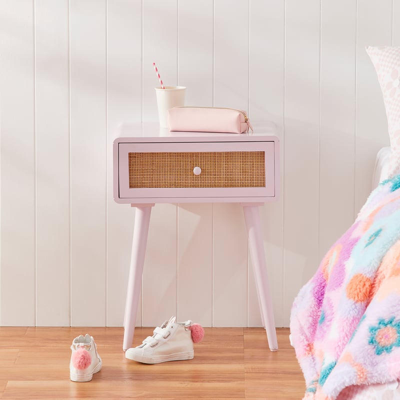Junior Bedroom Pink Bedside Table