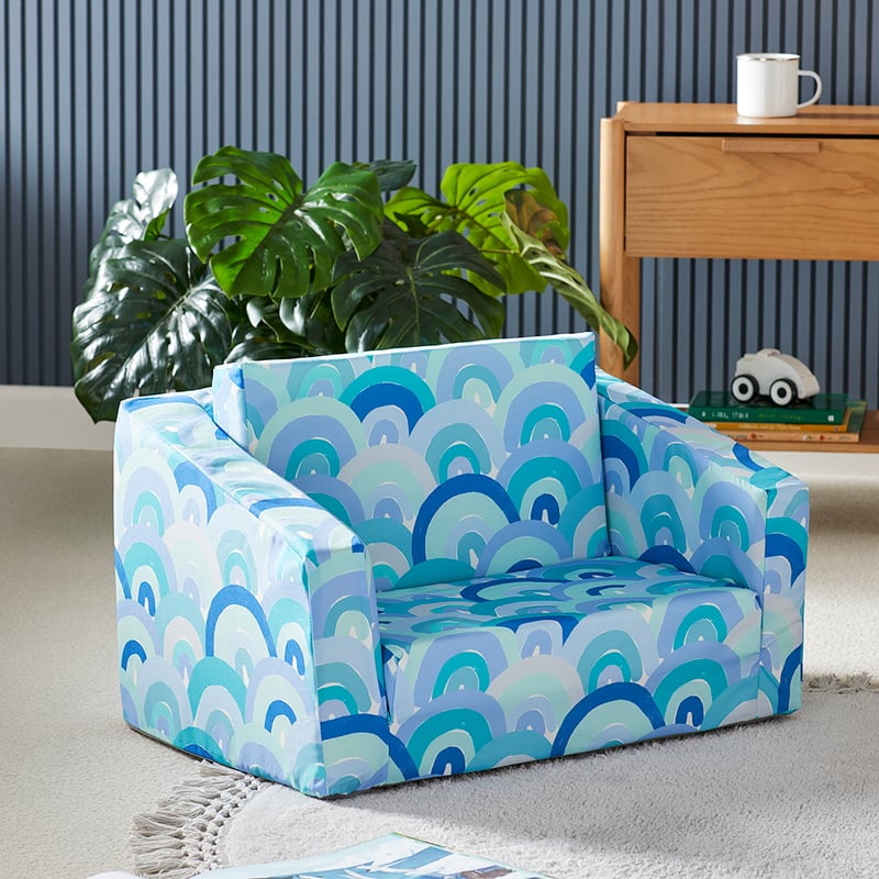 Rainbow Burst Blue Flip Out Sofa