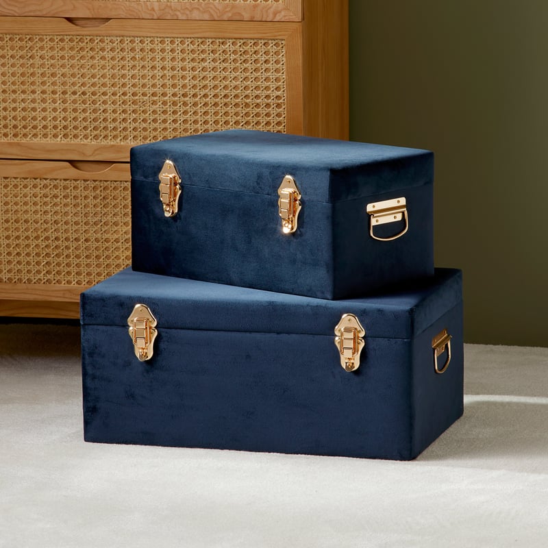 Heirloom Midnight Blue Storage Trunks