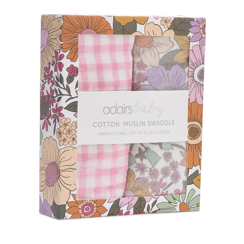 Farrah Floral Cotton Muslin Swaddle