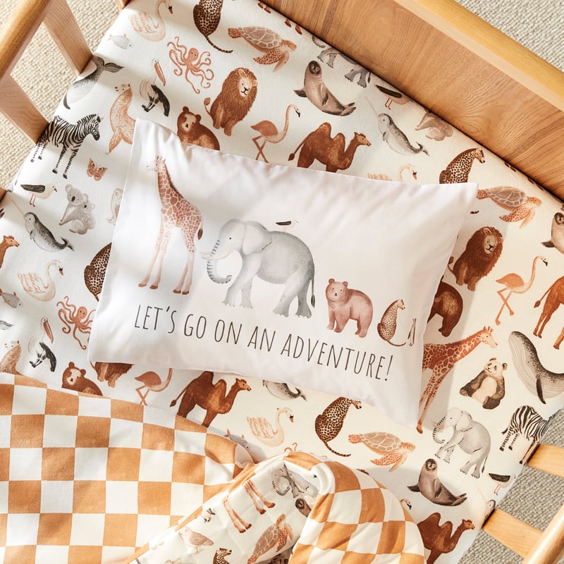 Let's Go On An Adventure Decorative Cot Pillowcase