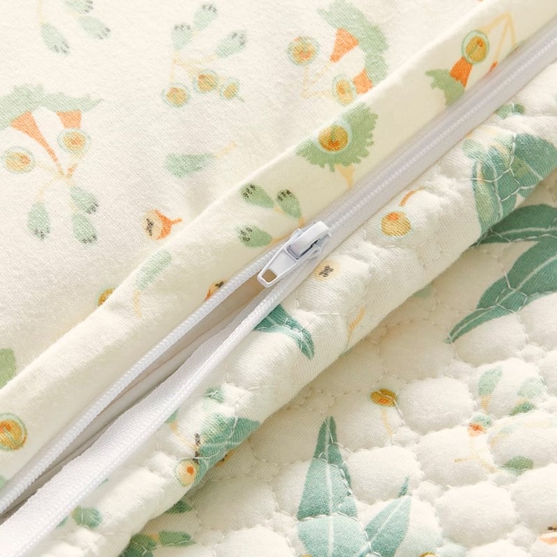 Gumnut Natural Jersey Quilted Cot Quilt Cover Set