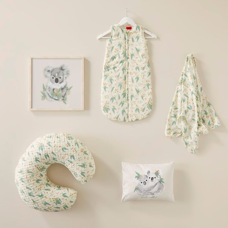Gumnut Natural Jersey Quilted Cot Quilt Cover Set