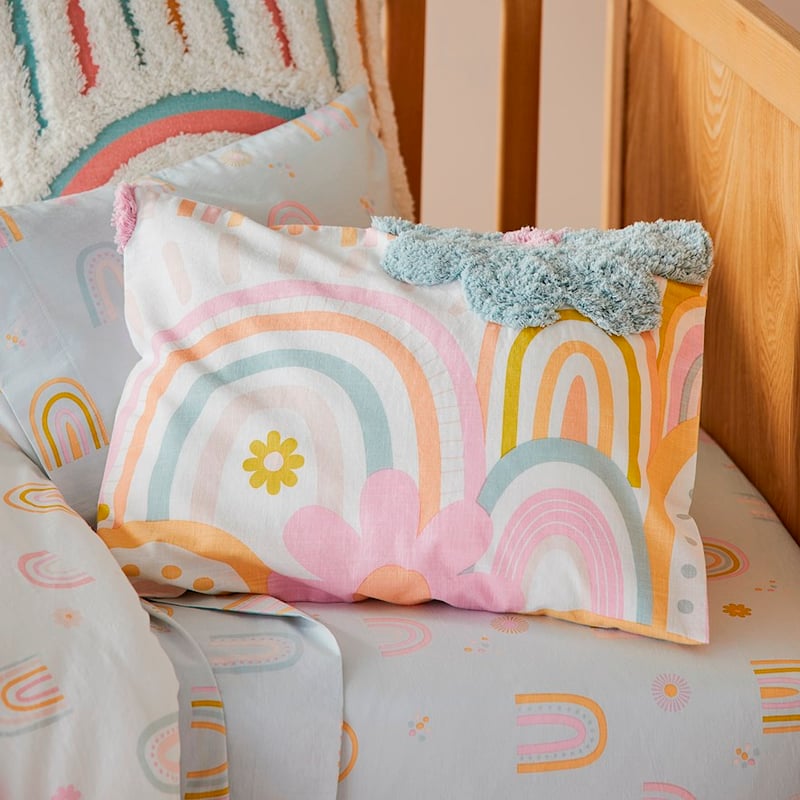 Sunshine & Rainbows Cot Quilt Cover Set